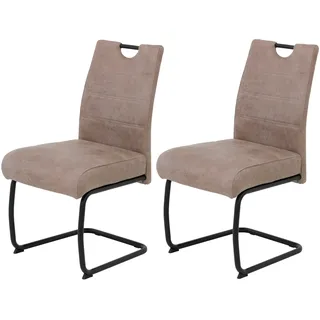 Hela FLORA Freischwinger Polyester beige 2er Set