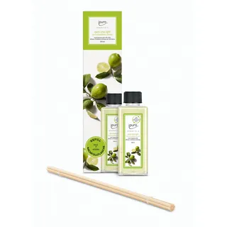 ipuro lime light - preiswerter Raumduft Nachfüller mit blumig spritzigen Noten - Duftöl Refill Duftstäbchen - Diffuser Nachfüllflasche 200ml - inkl Duft-Sticks, (1 er Pack)