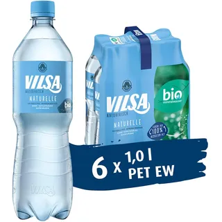 VILSA Mineralwasser Naturelle, 6 x 1,00 l PET