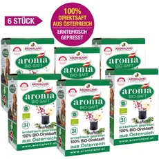 Bio Aronia Saft - GOLD PRÄMIERT in der 3 Liter Box (6 x 3 Liter Pack)