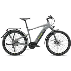 HEPHA E-Bike Trekking 7 Ultra, 100Nm Mittelmotor Elektrofahrrad, 708Wh Akku (bis zu 200Km), Smart APP, 10-Gang, Federgabel 63mm, 27.5 Zoll(Highstep, Dark Grey, L-52cm)