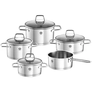 Schulte-Ufer Set1046 Topf-Set 5-tlg. Bratentopf + Fleischtopf + Stieltopf