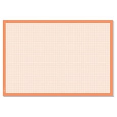 SIGEL HO270 Papier-Schreibtischunterlage zum Abreißen, Millimeterpapier-Block, ca. DIN A2 - extra groß, orange, 30 Blatt, Schreibunterlage, aus nachhaltigem Papier und Verpackung