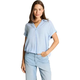 Tom Tailor Kurzarm-bluse Blau/Weiß 40