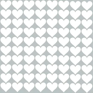 PREMYO 80 Herzen Wandsticker Kinderzimmer Mädchen Jungen - Wandtattoo - Wandaufkleber Selbstklebend Weiß