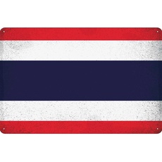 Blechschild Wandschild 20x30 cm Thailand Fahne Flagge