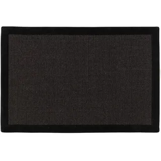 Kunstloft Fussmatte Sana Schwarz 60x90 cm , Naturmaterialen , Beton Optik , Rechteckig , 60x1 cm , für Fußbodenheizung geeignet , Teppiche und Böden, Schmutzfangmatten, Fußmatten