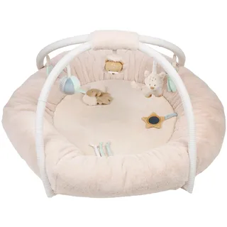 Nattou Krabbeldecke mit Spielbogen und verschiedenen Aktivitäten, Aus Polyester, Ca. 91 cm, Flo, Oli & Ernest, Flo Beige