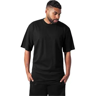 URBAN CLASSICS Tall Tee Oversized T-Shirt für Männer, Baumwolle, gerippter Rundhals, black, 3XL