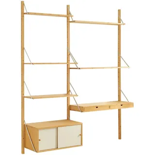 [en.casa] Wandregal 147 x 176 x 34 cm Beige