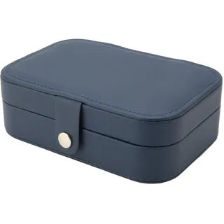 Tragbares Schmuckkästchen,Schmuck-Reisekästchen,Tragbares Reise-Schmuckkästchen,Tragbares Schmuck-Organisationskästchen,Tragbares Schmuck-Aufbewahrungs-Kästchen,Reise-Schmuck-Organizer - Dunkelblau