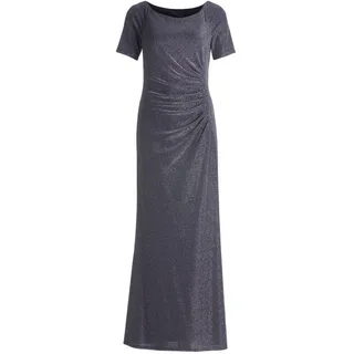Abendkleid VERA MONT "Abendkleid im Glitzer-Look", Damen, Gr. 38, EURO, blau (dunkelblau, grau), Obermaterial: 87% Polyamid PA. 9% Polyester PES. 4% Elasthan EL., Kleider Abendkleid