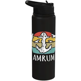 Amrum Souvenir Nordseeküste Inselurlaub Camping Amrum Stainless Steel Insulated Water Bottle