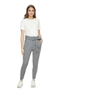 Vero Moda Loose Paperbag Hosen - Medium Grey Melange - S - 34