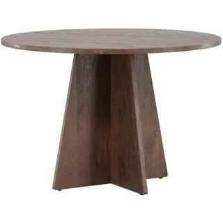 Livetastic Esstisch , Braun , Holz , Pappel , rund , X-Form , 75 cm , Esszimmer, Esstische, Esstische rund