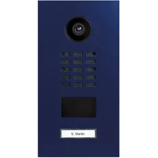 DoorBird D2101V IP Video Türstation, Ultramarinblau (RAL 5002) | Video-Türsprechanlage mit 1 Ruftaste, RFID, HD-Video, Bewegungssensor