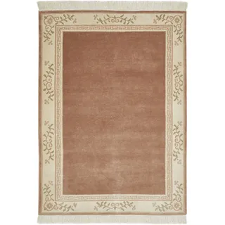-luxor- living Teppich Gala handgeknüpfter Premium Teppich aus 100% Wolle - hochwertiger nachhaltiger Knüpfteppich 40 x 60 cm Altrose