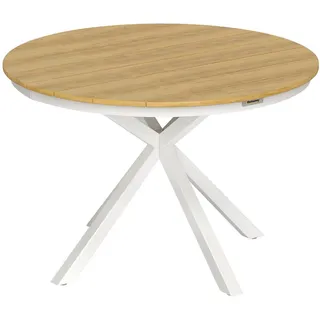 Outsunny Gartentisch Ø 118 x 74 cm Braun