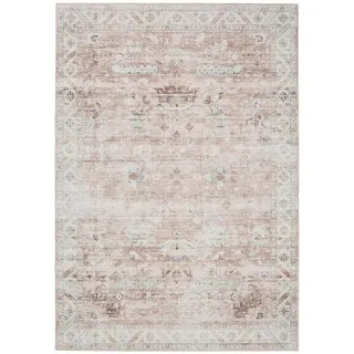 benuta Vintage-Teppich George waschbar 300x400 cm , Rosa , Kunststoff , Vintage , Rechteckig , 300x400 cm , Oeko-Tex® Standard 100 , in verschiedenen Größen erhältlich, rutschfeste Unterfläche, waschbar , Teppiche und Böden, Teppiche, Vintageteppiche