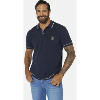 Poloshirt JAN VANDERSTORM "Poloshirt JONATAR", Herren, Gr. 3XL, blau (dunkelblau), Obermaterial: 100% Baumwolle CO., Shirts Poloshirt