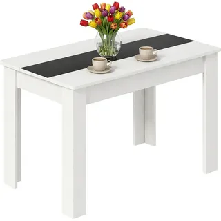 Esstisch Küchentisch 115x80 Disalo - Weiß, Schwarz