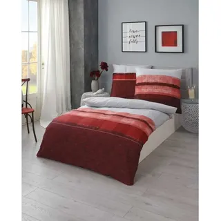 Kaeppel Mako Satin Bettwäsche Sarina 135x200 cm + 80x80 cm - bordeaux