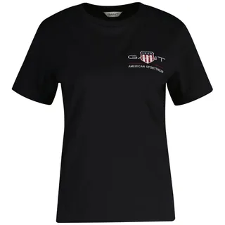 GANT Damen REG Archive Shield SS T-Shirt, Black, Medium
