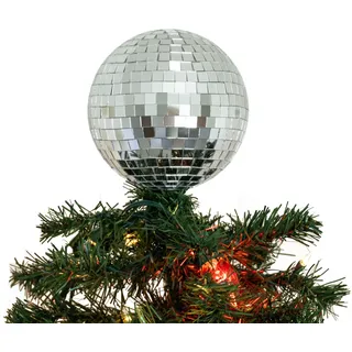 15,2 cm Discokugel Weihnachtsbaumspitze – Havenstone Home – Weihnachtsbaumspitze, Weihnachtsdekoration, Discodekoration, Weihnachtsdekoration