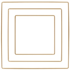 Rayher Metallformen Quadrat, gold, sortiert, Box 3 Stück, je 1x 15 cm, 20 cm, 25 cm, Metallringe, Drahtformen zum Basteln, für Wickeltechnik, Floristik, Makramee Ring, 25220616