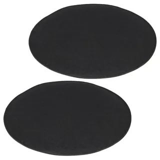 Idimex Sitzkissen Jonita 2Er-Set , Schwarz , Textil , Mode , 35x2x35 cm , Heimtextilien, Wohntextilien, Sitzkissen