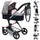 Design 18427AA Neo Vario Puppenwagen, grau, blau, 52cm