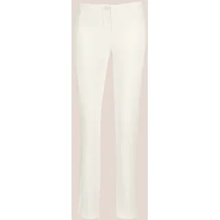 Stoffhose MADELEINE "Hose Schlanke Stretch-Hose mit Vichy-Karo", Damen, Gr. 21, N + K Gr, weiß (wollweiß), Obermaterial: 74% Viskose CV. 23% Polyamid PA. 3% Elasthan EL., Modern, Hosen Stoffhose, hoher Tragekomfort durch Stretchanteil