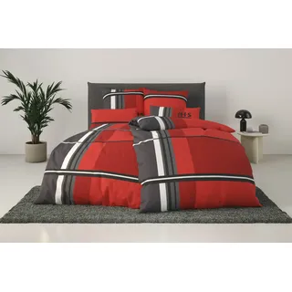 OTTO home Cassia Karo Rot 135 x 200 cm + 2 x 40 x 80 cm