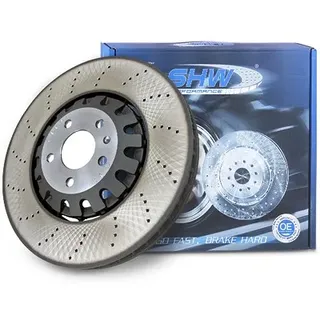 shw performance Bremsscheibe SHW AFX49201 vorne, belüftet, hochkarbonisiert, 1 Stück