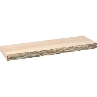 Holz-Wandregal Carlton 4,6 cm x 80 cm x 24 cm Eiche Weiß