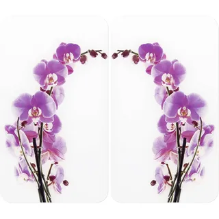Wenko Herdabdeckplatte Universal Mod. Orchideenblüte 30 x 52 cm mehrfarbig