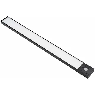 LUXULA LED-Schrankleuchte mit Bewegungsmelder, 3,3W, 120lm, CCT, IP20, schwarz, 40cm