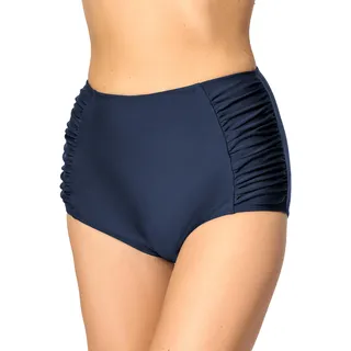 Merry Style Badehose Damen High Waist Bikinihose Bikini Unterteil MS10-119 | Hoher Bund mit Bauchweg-Effekt, seitliche Raffungen, UV-Schutz UPF 50+, schnelltrocknend, chlor- und salzwasserbeständig