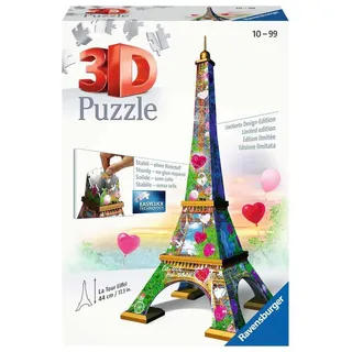 Ravensburger 3D Puzzle 11183 - Eiffelturm Love Edition - Das Wahrzeichen aus Paris, der Stadt der Liebe, als Geschenk oder zum selber Puzzeln in 3D ab 10 Jahren
