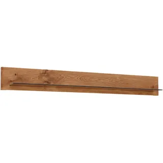 Linea Natura Wandboard , Eichefarben , Holz , Eiche , massiv , 180x22x22 cm , Holzmöbel, Wohnwände Holz, Wohnwand Serien Holz