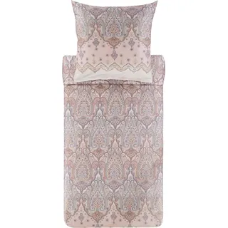 Bassetti ISOLABELLA Bettwäsche + 1 Kissenhülle aus 100% Baumwollsatin in der Farbe Beige 41, Maße: 135x200 + 1 K 80x80 cm - 9329902