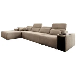 Kaiser Möbel Ecksofa mit Schlaffunktion und Mindy XII Stoff Verita KaltesBeige Links , Holz , L-Form, Ottomane links, Ottomane rechts , 348x202 cm , Wohnzimmer, Sofas & Couches, Wohnlandschaften, Ecksofas