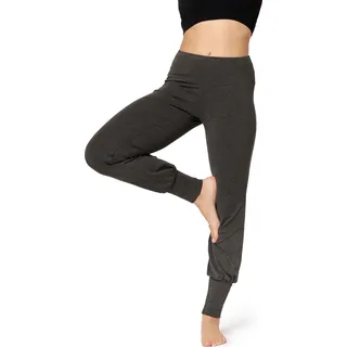 Bellivalini Yoga Hose Damen Lang Haremshose Trainingshose BLV50-278 (Dunkelmelange, 3XL) - Dunkelgrau