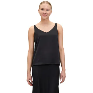 Vera Mont Satinbluse mit V-Ausschnitt schwarz