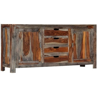 vidaXL Sideboard Grau 160x40x75 cm Massivholz