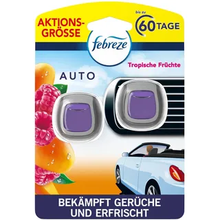 Febreze Autoduftspender CAR Tropische Früchte fruchtig 2x2 ml, 1 St.