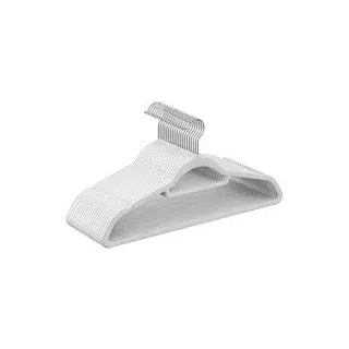 SONGMICS Kleiderbügel weiß, 50 St.