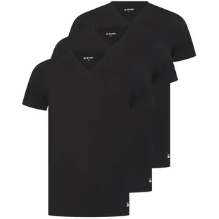 G-Star T-Shirt G-STAR "T-Shirt SPRUCE T-Shirt 3-pack 3er Pack", Herren, Gr. M, schwarz, Obermaterial: 50% Baumwolle CO. 45% sonstige Fasern AF. 5% Elasthan EL., Shirts T-Shirt