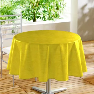 douceur d'Intérieur Tischdecke für den Innenbereich, rund, Gelb, (0) 160 cm