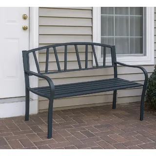 Gardissimo HARMONY 2er-Gartenbank Parkbank  Sitzbank mit 240kg Tragkraft grau